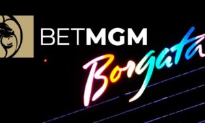betmgm logo borgata atlantic city sign at night