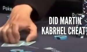 poker player scratching card wsop