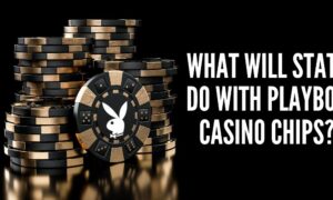 casino chips with playboy casino logo