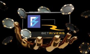 cell phone with casino chips and logos by boom entertainment and betrivers