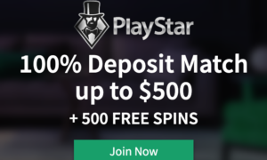 PlayStar Casino welcome bonus & PlayStar Casino promo code for new users