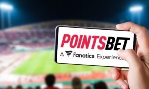 pointsbet fanatics logo on phone during game