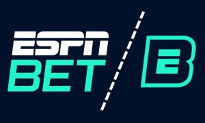 Sneak peeks at the new mint-green logos for the coming ESPN Bet sportsbook, which expects to launch in New Jersey in November