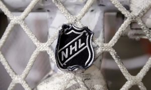 nhl logo on a goal for a story on betmgm online casino launching a new themed slot