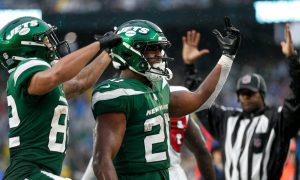 new york jets breece hall for a story on new jersey sports betting revenue