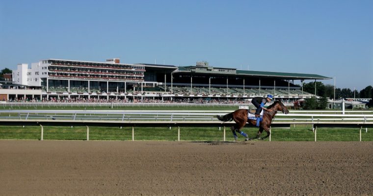 Monmouth Park during the Haskell Invitational for a story on bills to authorize New Jersey horse racing tracks to get in on NJ online casino gaming