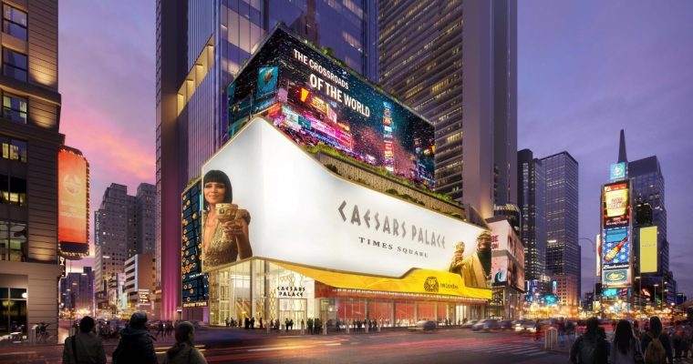 Rendering of Caesars Palace Times Square for a story on effect of New York City-area casinos on Atlantic City