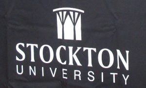 Sign for Stockton University, which graduated its first students from the Casino Advancement Program to set them up for careers at Atlantic City casinos