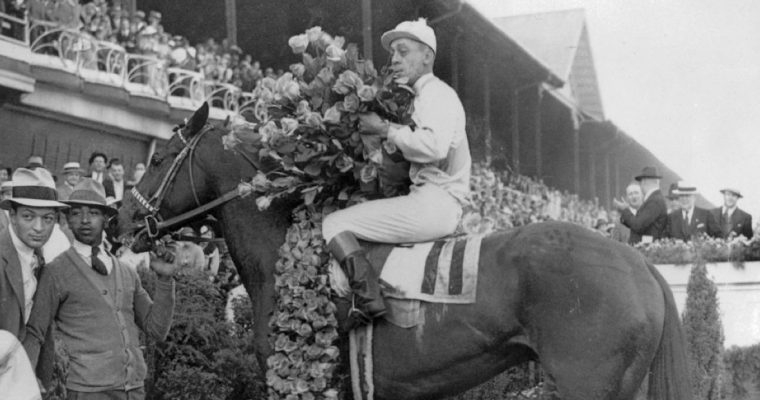 Cavalcade after winning the 1934 Kentucky Derby, the last New Jersey-bred horse to win the event