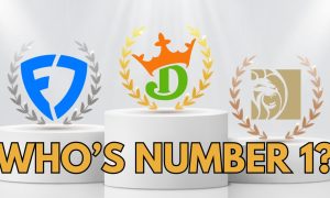 Image of a podium with first, second and third places for a story on which online casinos in New Jersey are the best in terms of March 2024 revenue