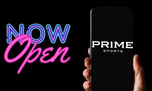 Image of a phone with the Prime Sports logo for a story on the sportsbook making a soft launch in New Jersey