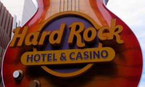 Image of a sign for Hard Rock Atlantic City for a story on Hard Rock denying rumors that it would take over Star Entertainment.