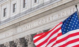 Image of a US courthouse for a story on a Nevada ruling might affect a New Jersey lawsuit against Atlantic City casinos.