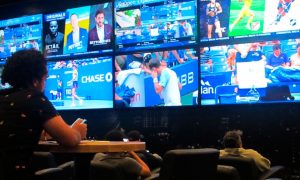 Image of FanDuel Sportsbook at Meadowlands Racetrack for a story on FanDuel accepting New Jersey sports betting action on week-old MMA fights.