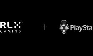 Image of logos for Relax Gaming and PlayStar for a story on a New Jersey online casino partnership between the two.
