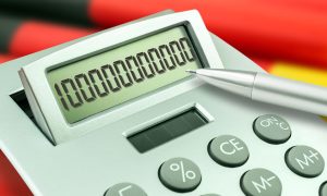 Calculator display showing one billion