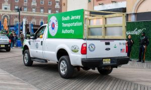 a south jersey transportation authority vehicle on the boardwalk