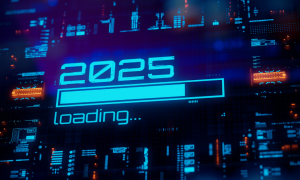 a digital environment where 2025 is loading