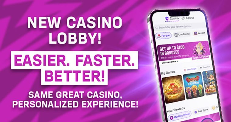 Hard Rock Bet personalizes casino lobby.