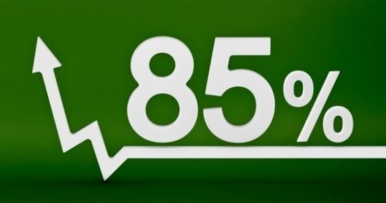 Sports betting revenue last month was up 85% year-over-year.