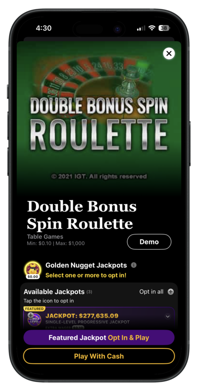 Golden_Nugget_Casino_Double_Bonus_Spin_Roulette