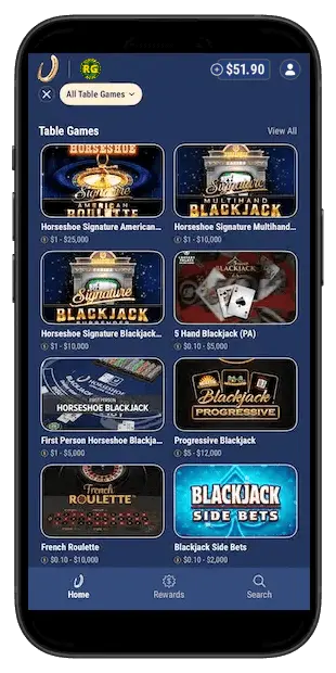 Horseshoe Online Casino NJ app