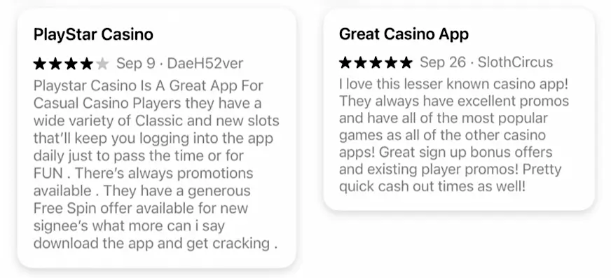 PlayStar Casino app reviews