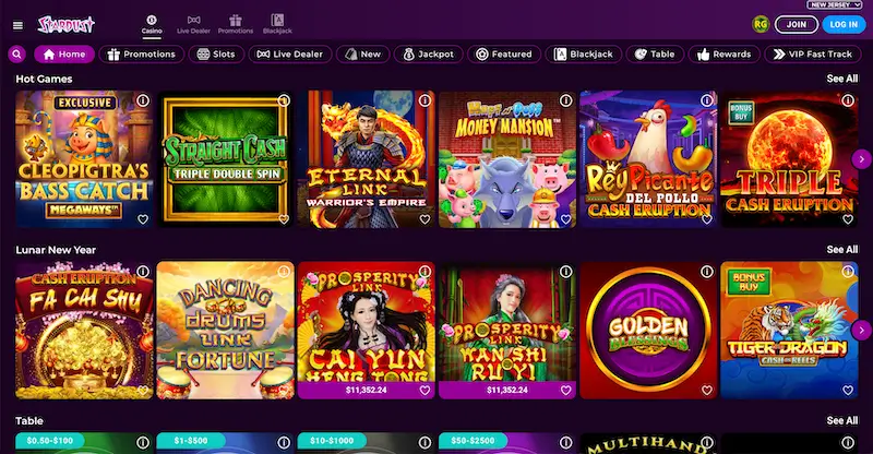 Stardust Casino website