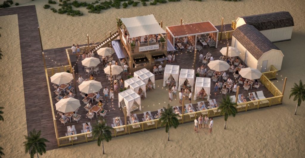 caesars beach club aerial-view
