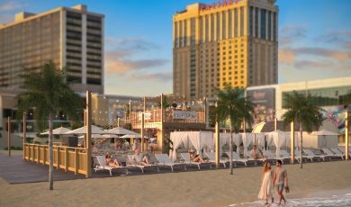 Caesars Atlantic City plans to open a new beachfront entertainment venue with dining, DJs, and ocean views.
