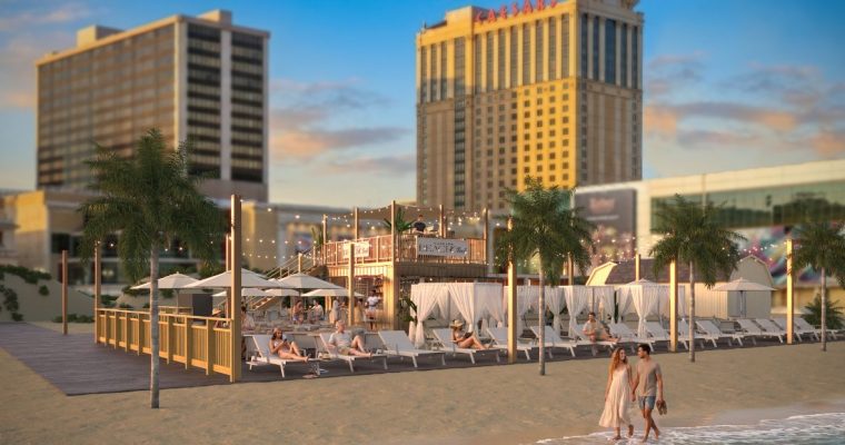 Caesars Atlantic City plans to open a new beachfront entertainment venue with dining, DJs, and ocean views.