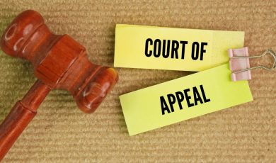 Gavel and Court of Appeal note representing Atlantic City price-fixing case