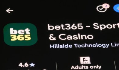 bet365 sportsbook and casino app listing on mobile