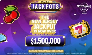 Hard Rock Bet's Mega Jackpot has topped $1.5 million in New Jersey and could hit any spin, nearing a new record.
