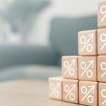 Stacked blocks with percentage symbols representing New Jersey iGaming revenue growth