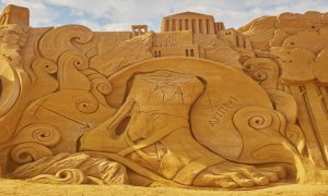 20,000-pound sand sculpture unveiled at Caesars Beach Club