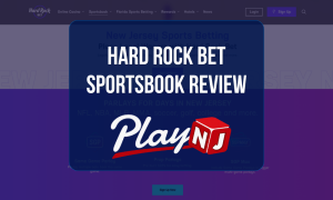 Hard Rock Bet Sportsbook Review: Online sportsbook dashboard showcasing betting options including parlays for days in New Jersey - NFL, NBA, MLA, MMA, soccer, golf, college, and more. Same Game Parlay, Prop Parlays, and SGP Max