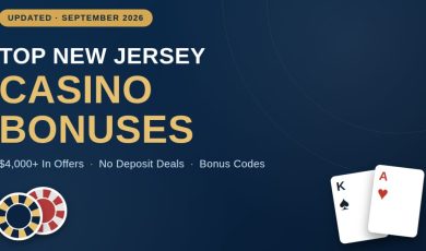 Compare the top New Jersey casino bonuses for 2026: $4,000+ in welcome offers, no-deposit deals and codes from BetMGM, FanDuel and more.