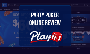 Party Poker Online Review: Online poker lobby featuring deposit bonus offer and Sit & Go tournaments